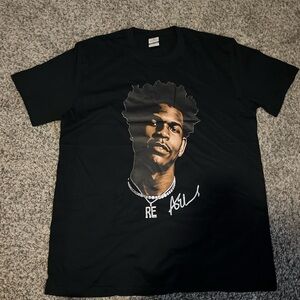 Caribbean Black Graphic Tee with Portrait Design